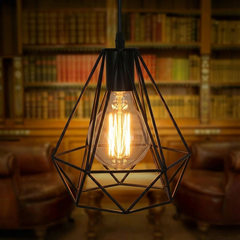 Pendul negru cu Design Vintage Ajustabil – iluminat vintage cu design retro