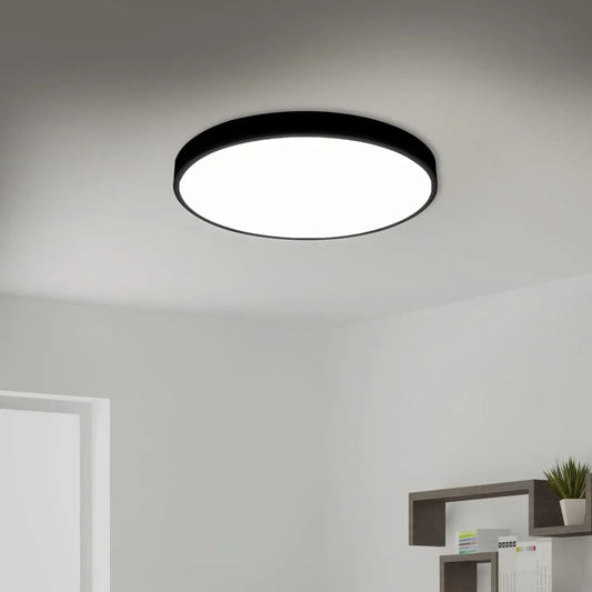 Plafoniera LED Ultra-Slim, 40W, Rotunda, Negru Mat, 400W