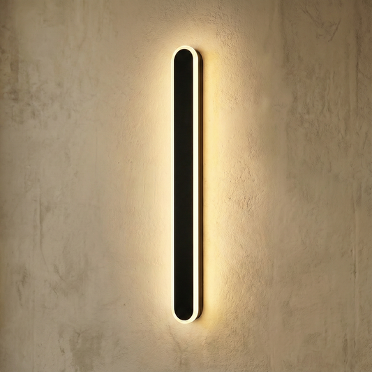 Aplica LED liniara 48W neagra, 60cm, pentru perete si tavan, design minimalist, echivalent 300W