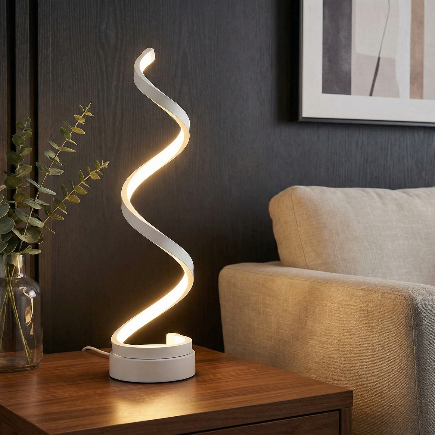 Veioza LED 38W Spirală Alba