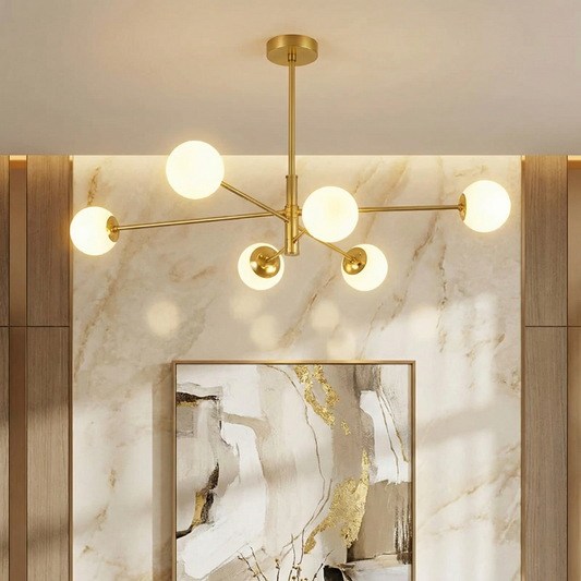 Lustra Suspendata SLACO Gold Abajur MAT