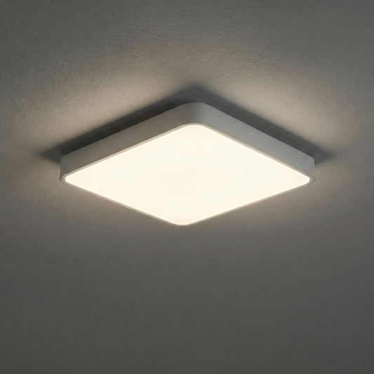 Plafoniera LED Ultra-Slim Patrata, 40W (Echiv. 400W), Design Modern, Alba