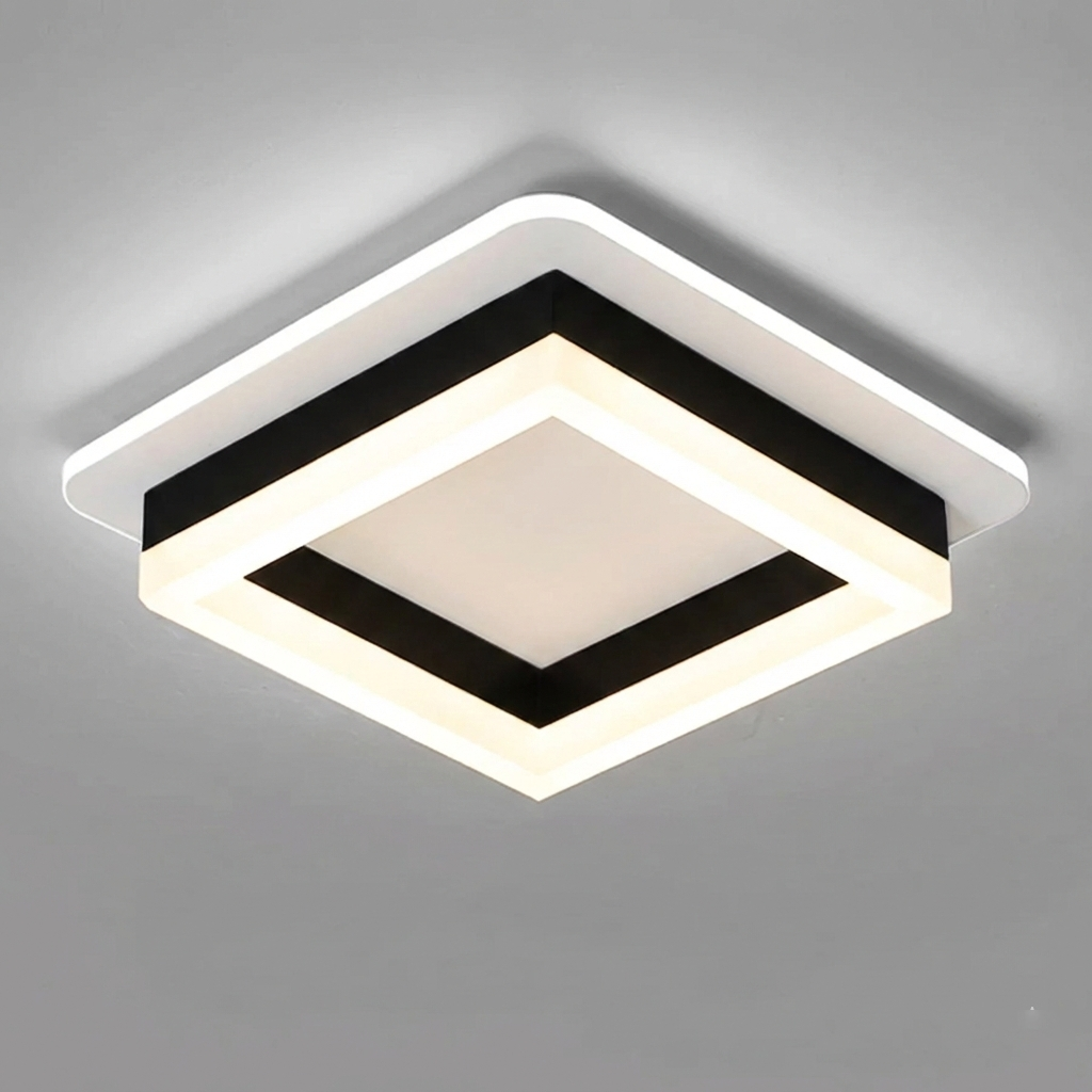 Lustra LED 64W QUADRATA BLACK Echivalent 200W