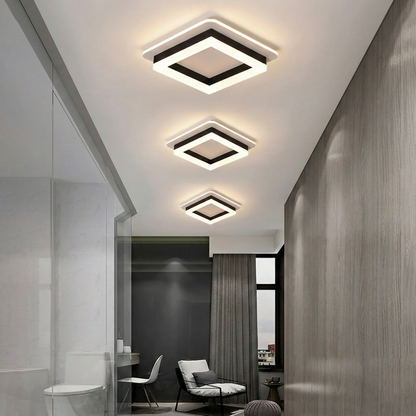 Lustra LED 64W QUADRATA BLACK Echivalent 200W