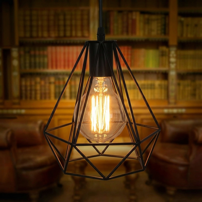 Pendul negru cu Design Vintage Ajustabil – iluminat vintage cu design retro