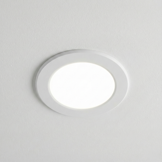 Spot LED incastrat ECO 6W rotund alb, 100mm, alb rece, pentru tavan rigips